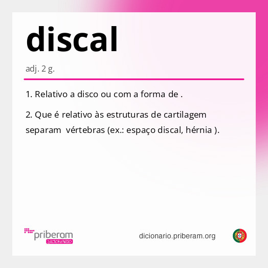 Significado de discal