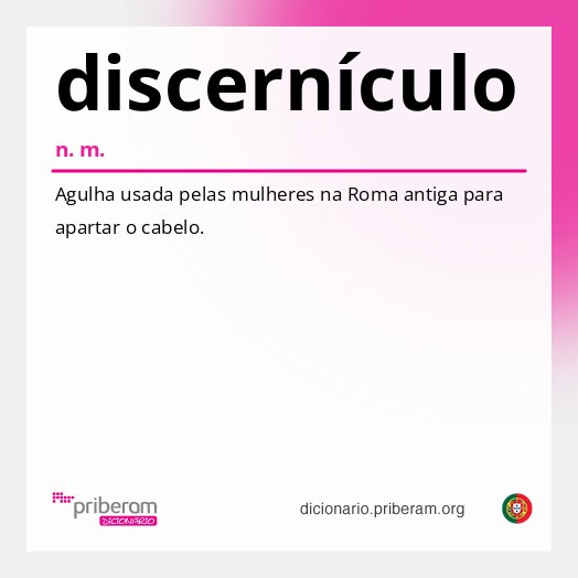 Significado de discernículo