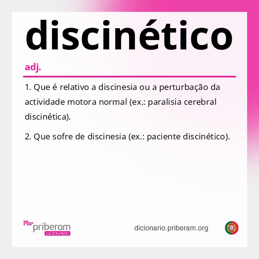 Significado de discinético