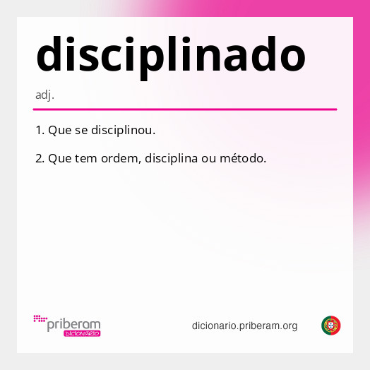 Significado de disciplinado