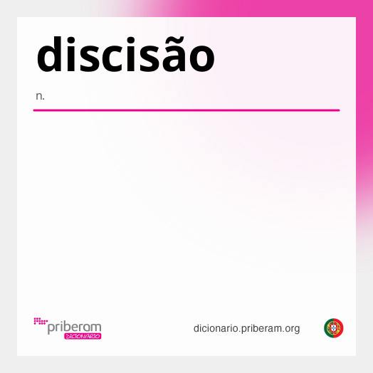 Significado de discisão