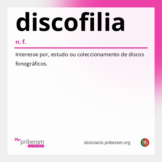Significado de discofilia