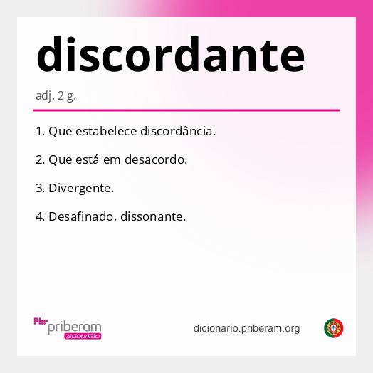Significado de discordante