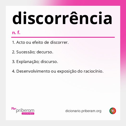 Significado de discorrência