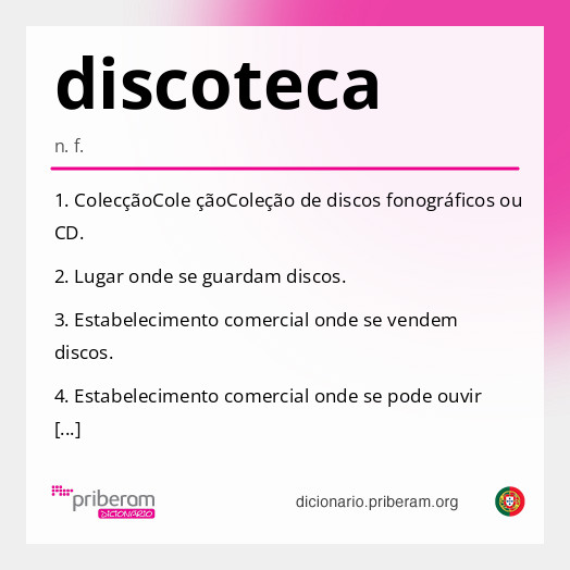 Significado de discoteca