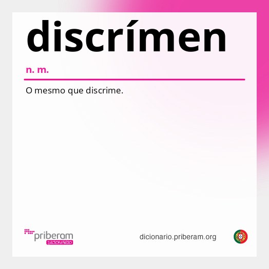 Significado de discrímen