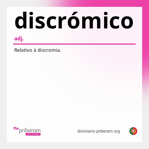 Significado de discrómico