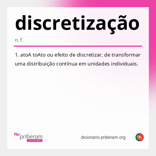 Significado de discretização