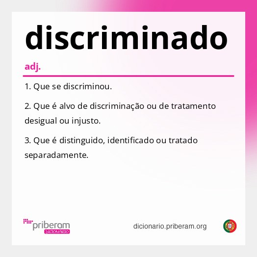 Significado de discriminado
