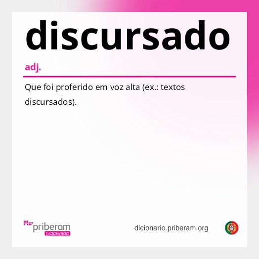 Significado de discursado