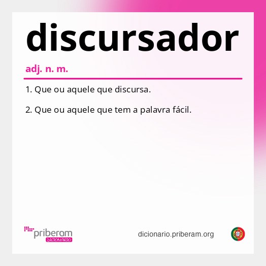 Significado de discursador