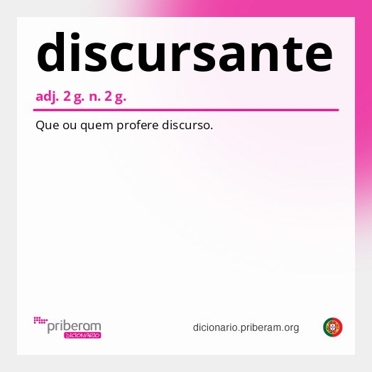 Significado de discursante