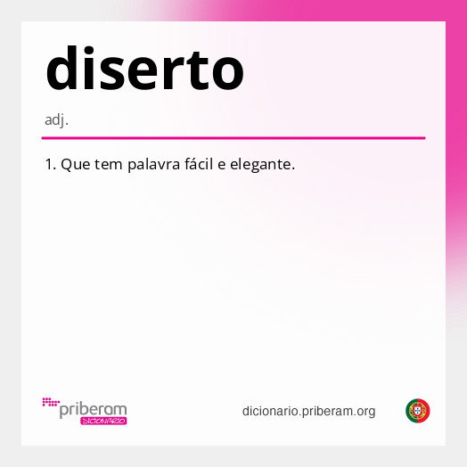 Significado de diserto