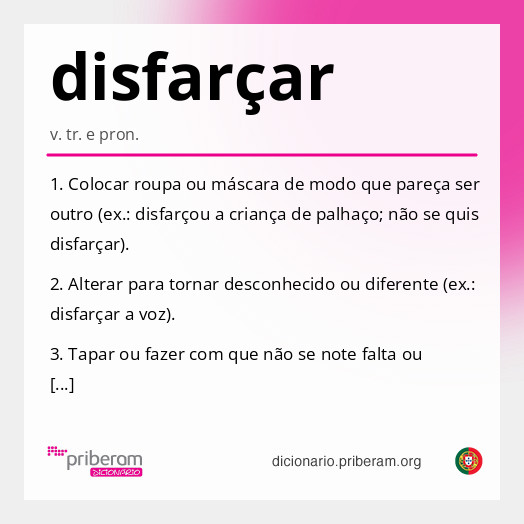 Significado de disfarçar