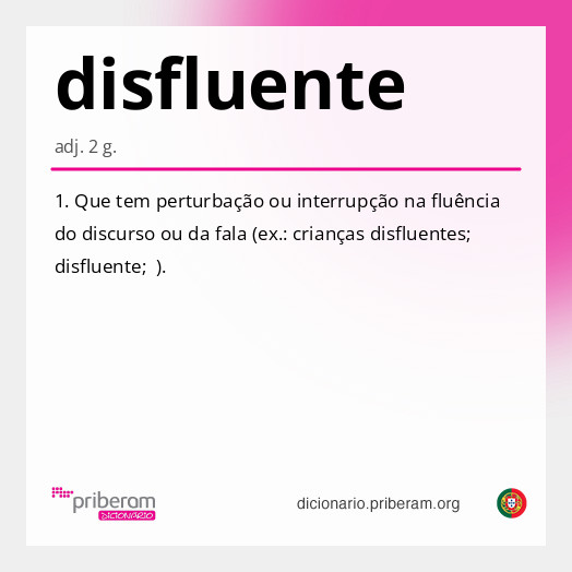 Significado de disfluente