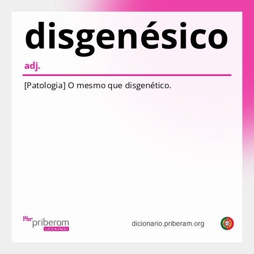 Significado de disgenésico