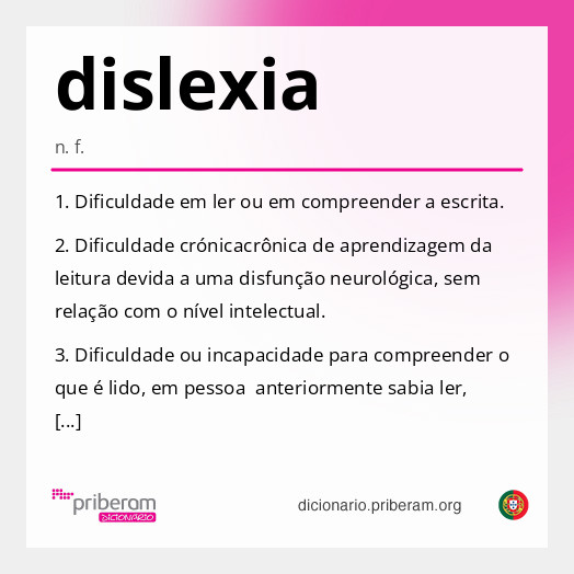 Significado de dislexia