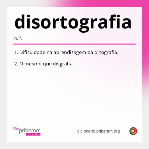 Significado de disortografia