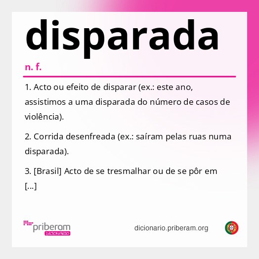 Significado de disparada