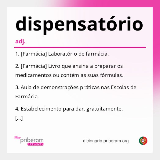 Significado de dispensatório