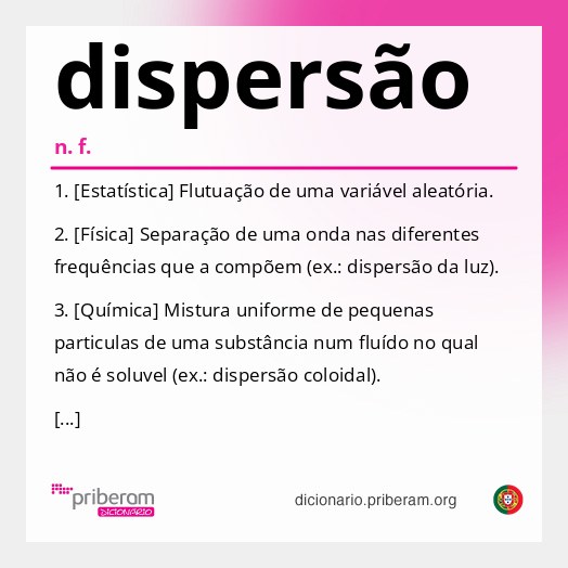 Significado de dispersão