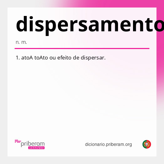 Significado de dispersamento