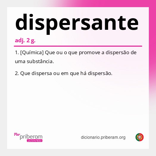 Significado de dispersante