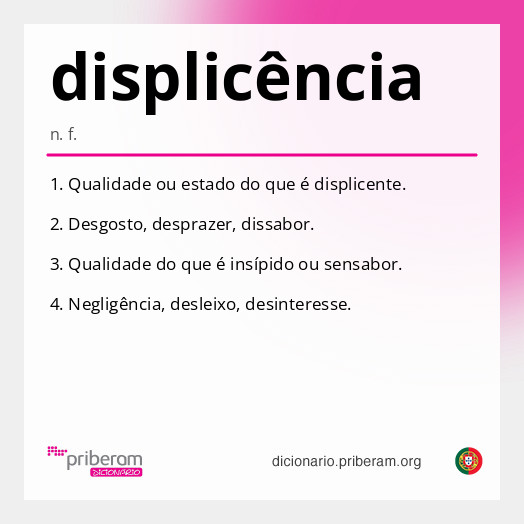 Significado de displicência