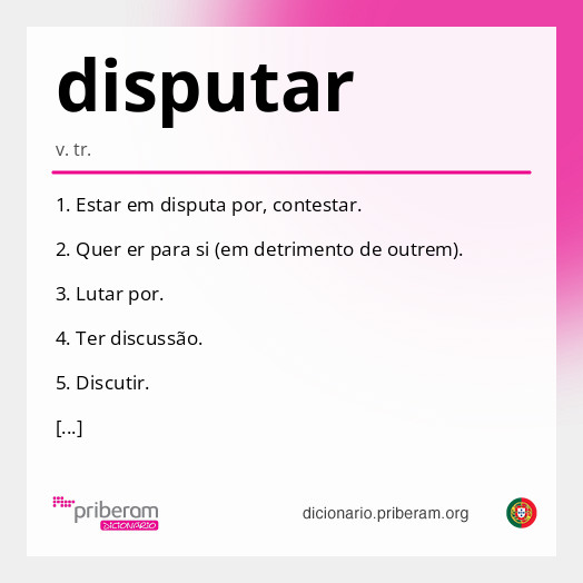 Significado de disputar
