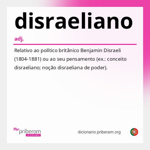 Significado de disraeliano