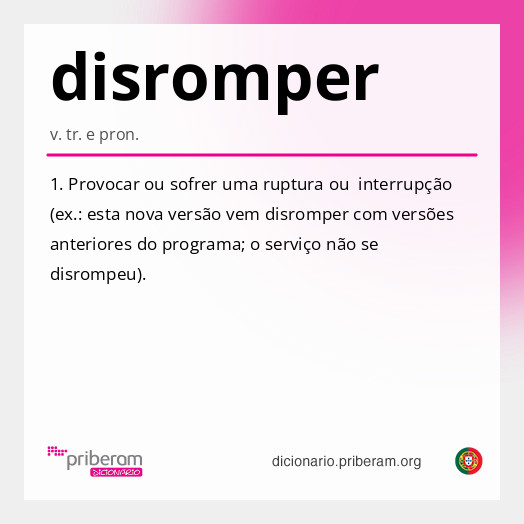 Significado de disromper