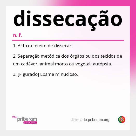 Significado de dissecação