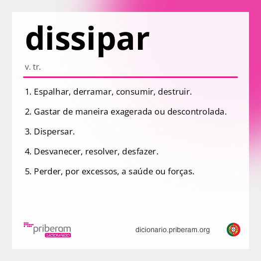Significado de dissipar