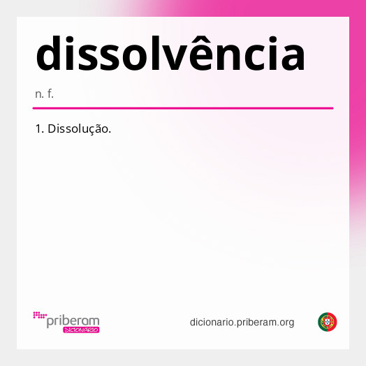 Significado de dissolvência