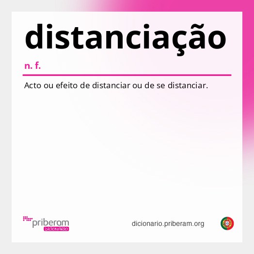 Significado de distanciação
