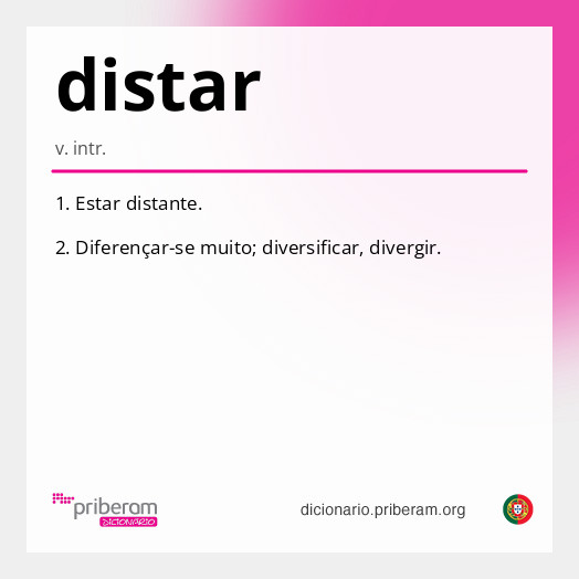 Significado de distar