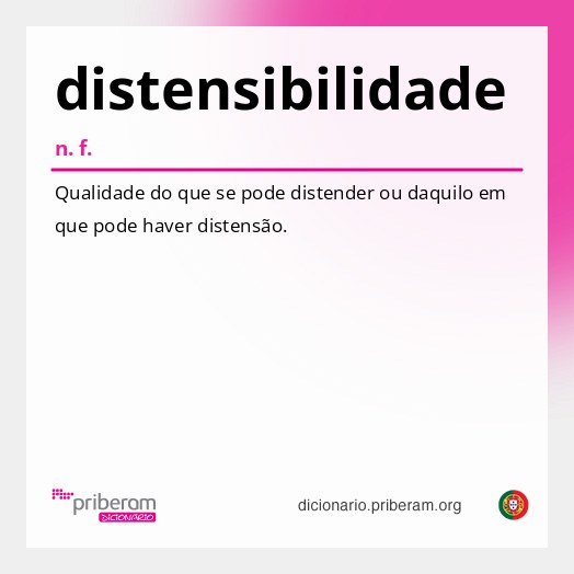 Significado de distensibilidade