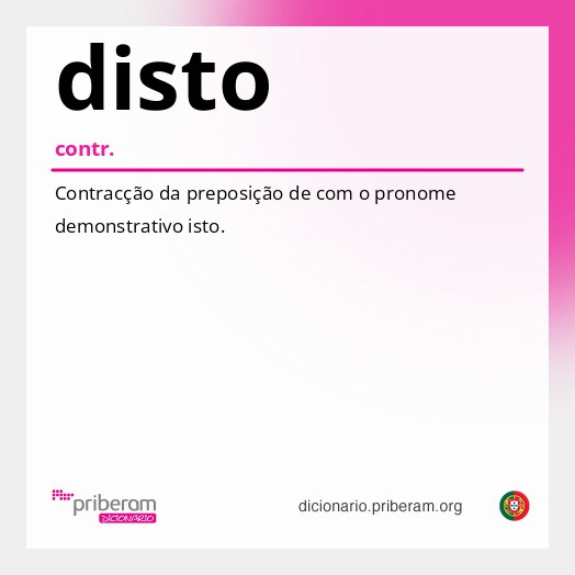 Significado de disto