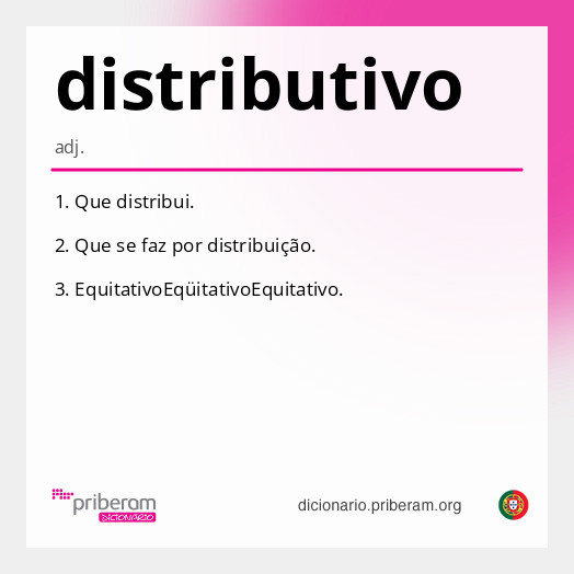 Significado de distributivo