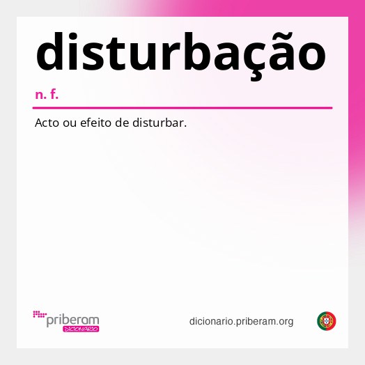 Significado de disturbação