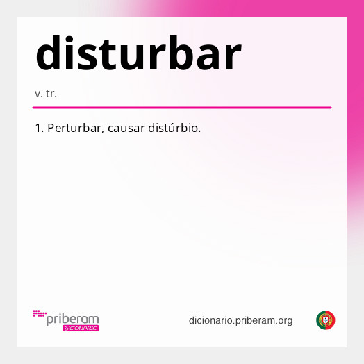 Significado de disturbar