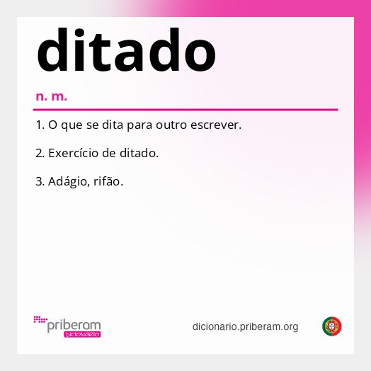 Significado de ditado