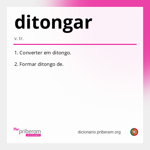 Significado de ditongar