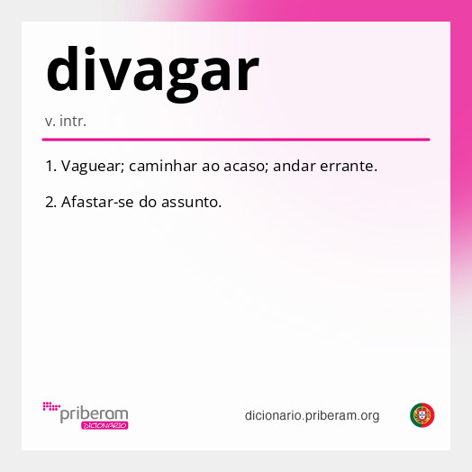 Significado de divagar