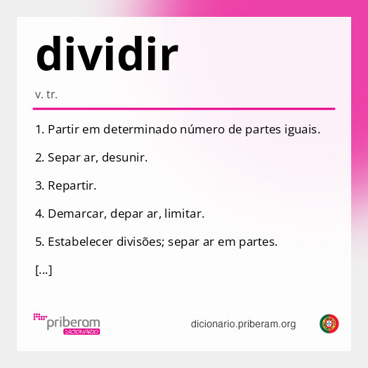 Significado de dividir