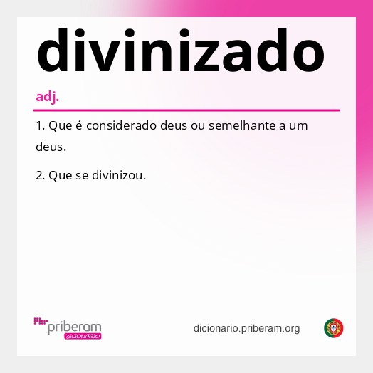 Significado de divinizado