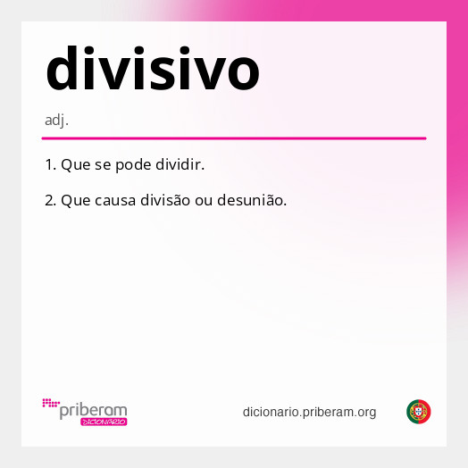 Significado de divisivo