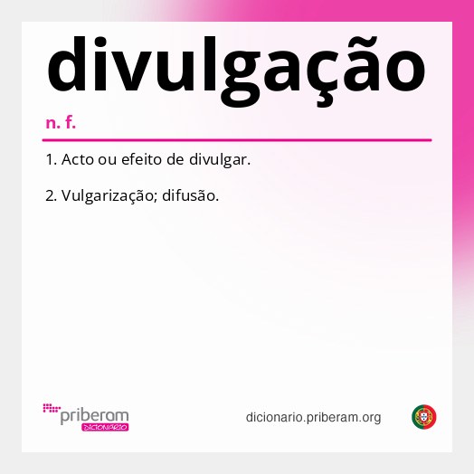 Significado de divulgação