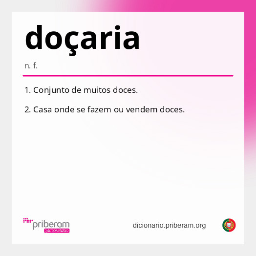 Significado de doçaria