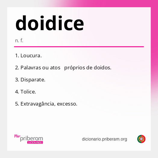 Significado de doidice